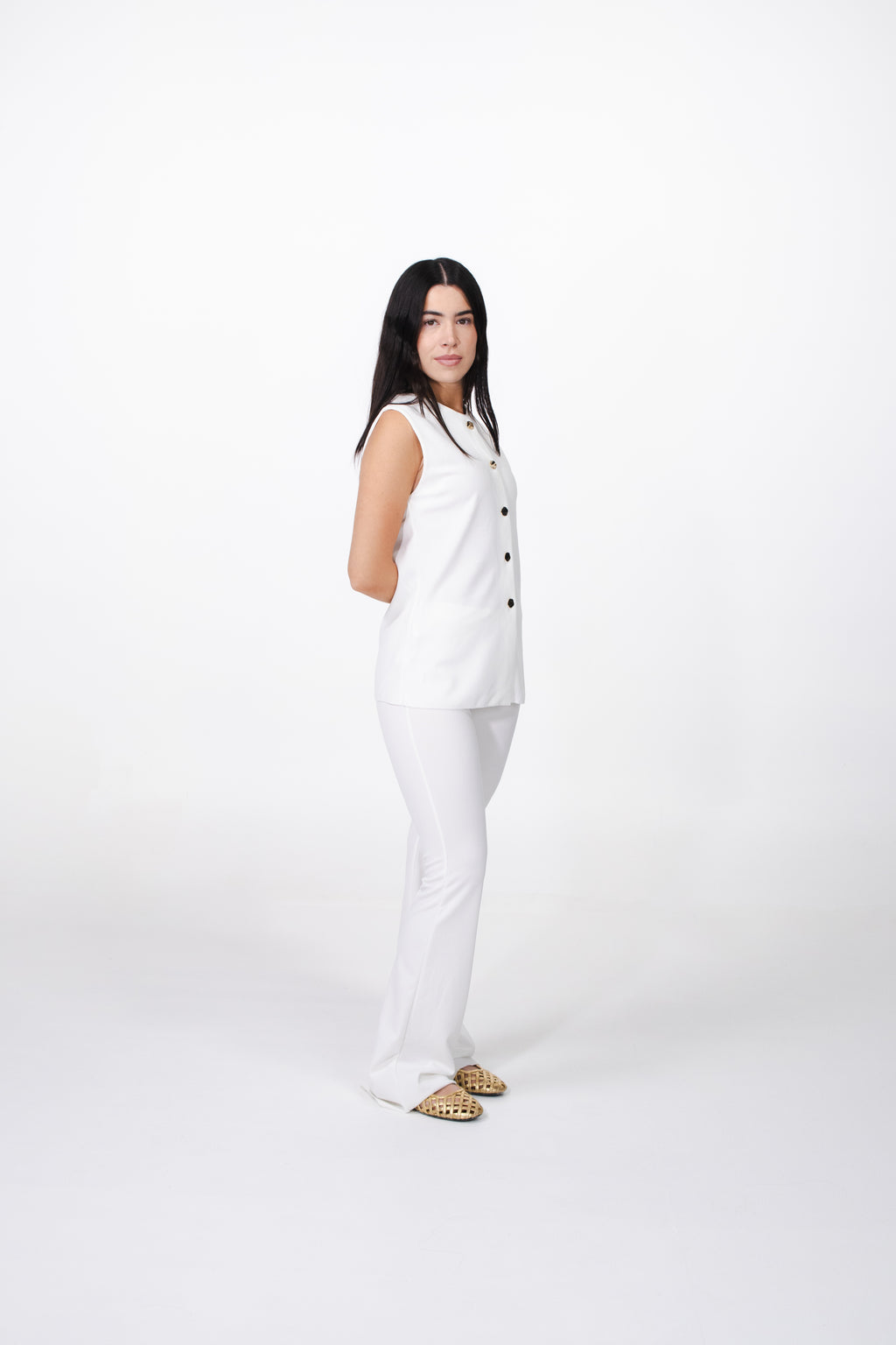 ISABELLA Tailored Set - Flare Pants & Buttoned Vest